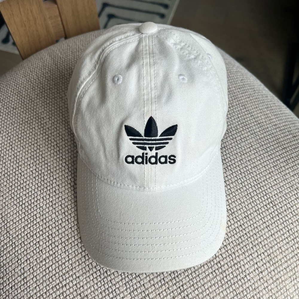 Adidas Relaxed Strap Back Hat Baseball Cap Hat White
